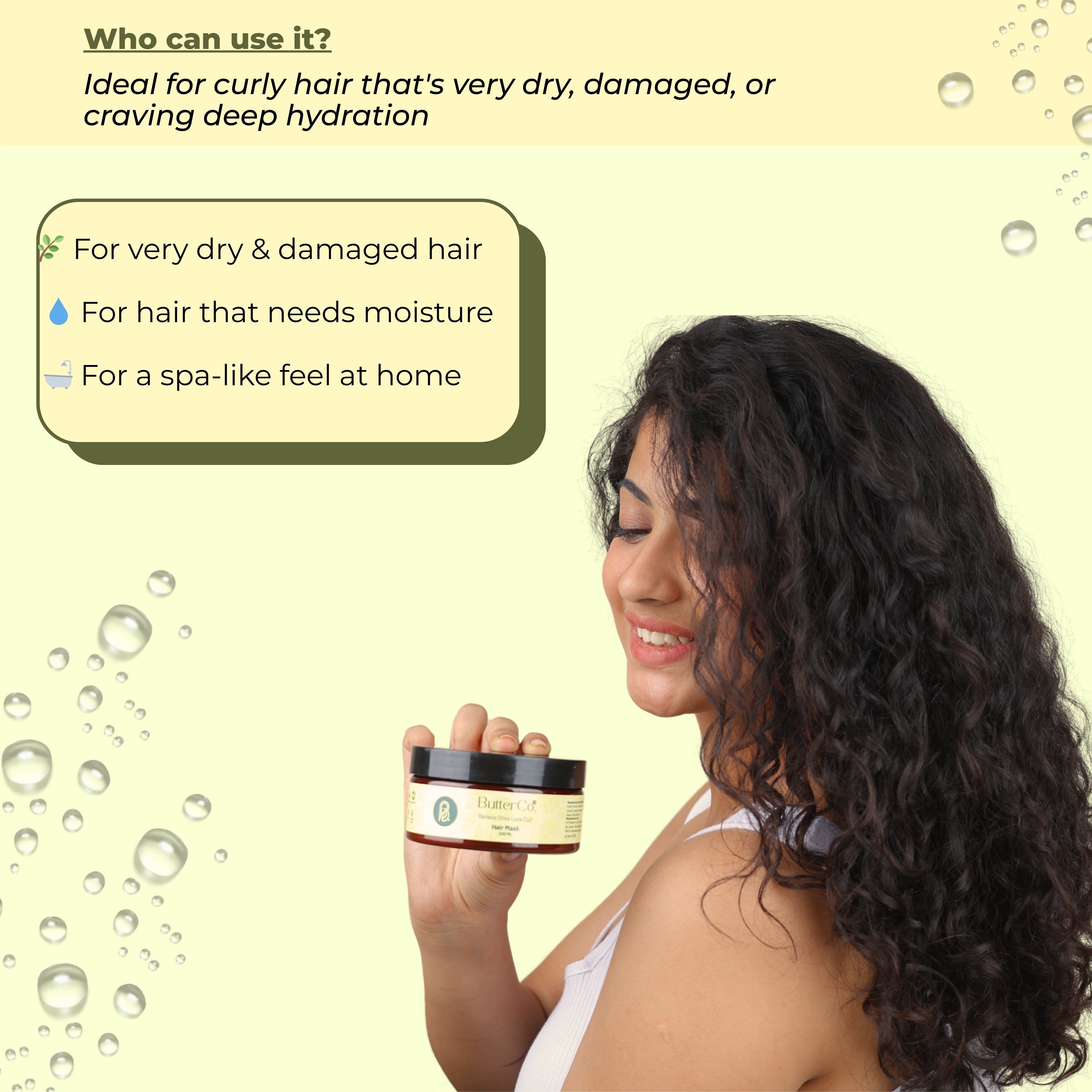 ButterCo. Banana Shea Luxe Curl Hair Mask for Frizzy Hair